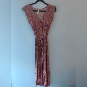 Floral pantsuit with pockets